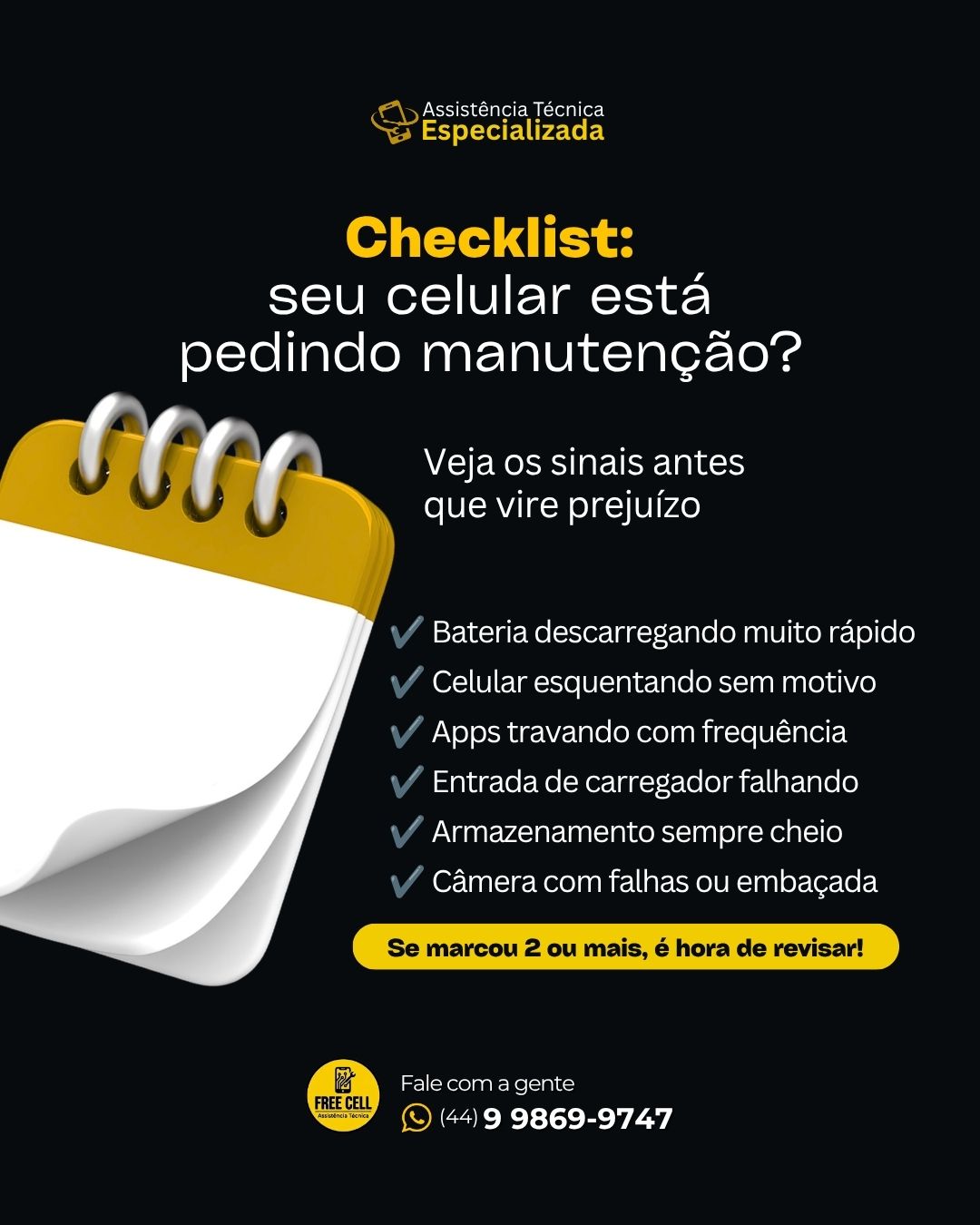 Checklist de manutenção preventiva